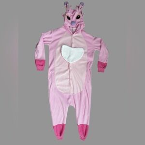 Lilo & Stitch Onesie Halloween Costume Pink Adult Size Medium.